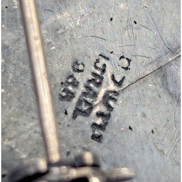 935 Sterling Silver Turquoise Jerusalem Israel Etruscan Revival Brooch Pendant - Picture 13 of 16